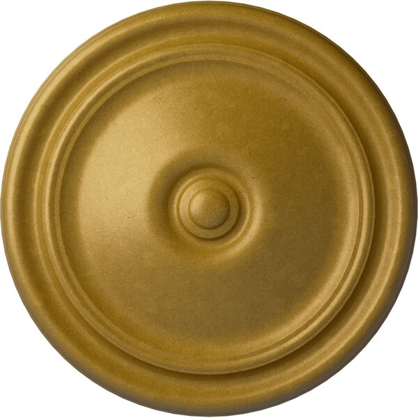 Ekena Millwork Reece Ceiling Medallion (Fits Canopies up to 2 3/8"), Hand-Painted Pharaohs Gold, 12"OD x 1 3/4"P CM12REPGS - main